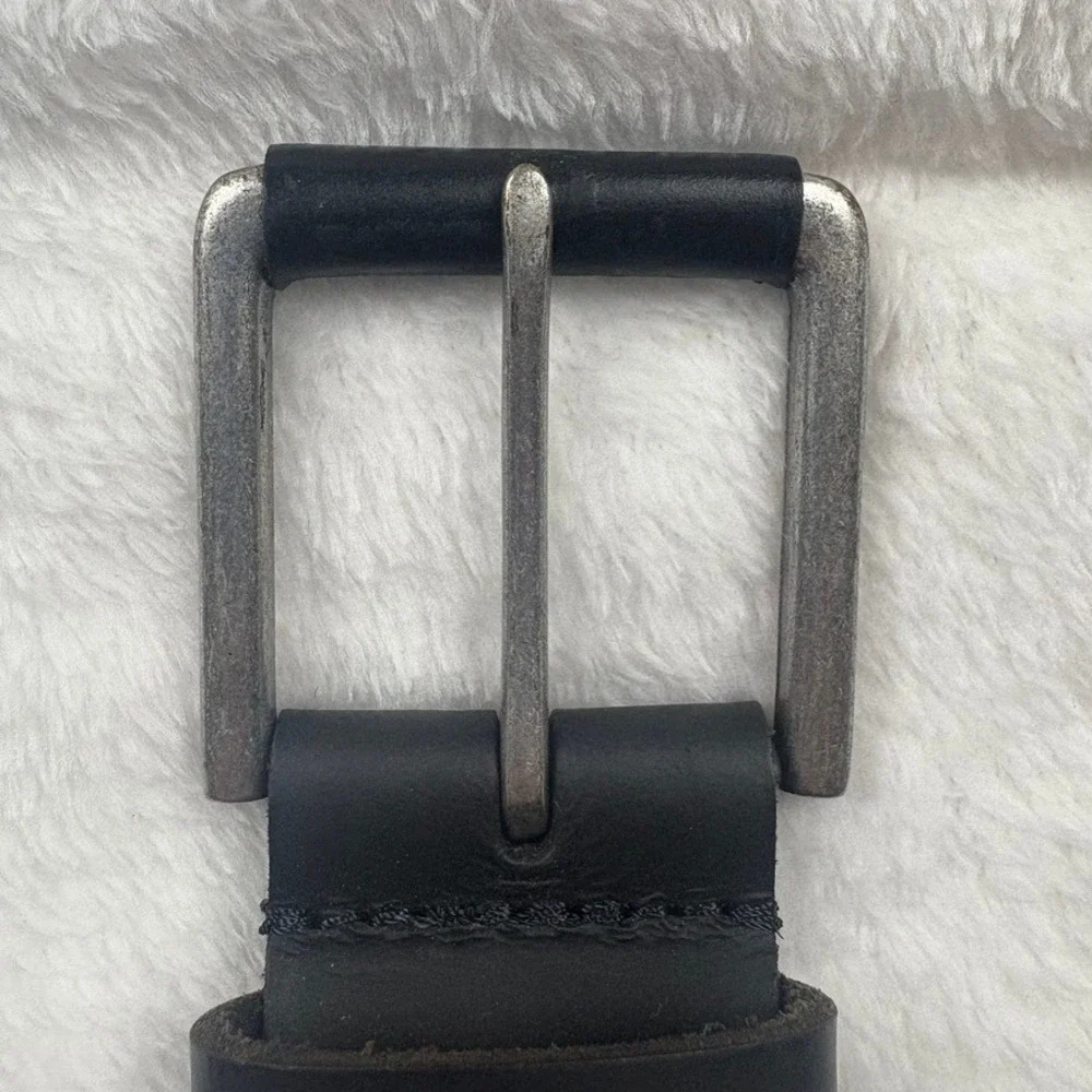 Timberland‎ Black Genuine Leather Belt Men 38/40  Rugged Dependable Work *READ*